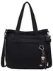 Bolso de Hombro Casual Minimalista Blanco Leche con Múltiples Bolsillos y un Toque Artístico para Estudiantes Universitarias, Adecuado para Viajes Matutinos, Viajes y Compras