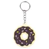 Llaveros de PVC de Donas de Chocolate de Colores Variados Decoraciones para Mochilas Amazon Aliexpress Repostería Postres Transfronterizo