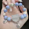 Nuevo Pulsera de Mariposa Estilo Chino, Diseño de Nicho, Pulsera de Fragmentos de Jade de Mariposa Súper de Hada, Simple y Versátil, Adecuada para Mejores Amigas y Estudiantes