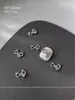 1000 Piezas de Decoraciones de Moños para Uñas de Aleación Mixta, Moños de Cinta Huecos, Pedrería Plateada para Uñas, Al por Mayor