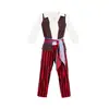 Conjunto de Fantasia de Pirata Infantil para Meninas, Roupa de Performance de Capitã com Chapéu, Fantasia para Festival de Halloween, Feito Sob Medida para Exportação