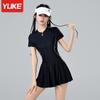 Traje de Baño para Mujer 2025 Nuevo Estilo Caliente Cubre Ligeramente la Barriga Traje de Baño de una Pieza para Aguas Termales Talla Grande Sexy con Copas