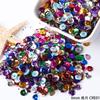 Lentejuelas plateadas de 6 mm con color mágico, pieza cóncava láser para bordado artesanal, accesorios de boda, materiales de joyería pequeños hechos a mano