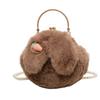 Bolso de Felpa para Mujer, Diseño Nuevo Otoño e Invierno 2023, Bolso Bandolera de Cadena, Bolso Redondo Pequeño Peludo de Mano, Estilo Petite