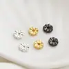 Relleno de Oro de 14K Color Duradero Cuadrado Retorcido Separador Redondo Engranaje de Flor Material para Abalorios Pulsera DIY Joyería