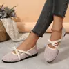 Sapatos Rasos Femininos de Tela com Laço, Estilo para o Dia a Dia e Deslocamento, Mais Fáceis de Combinar com Sapatos Femininos, Sapatos Estilo Ballet
