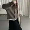 26 Nueva Colección de Otoño: Cárdigan de punto para mujer Dongdaemun Corea, alta calidad, simple, cuello redondo, de un solo botón