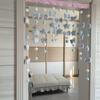 Cortina de porta estilo Ins, decoração de porta de coração para meninas, cortina de suspensão para porta de entrada, cortina de partição decorativa para quarto e casa, sem perfuração