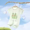 Ropa de una pieza para bebé, Ropa de verano transpirable con aire acondicionado para bebé, Pijama fino para recién nacido, Mameluco de manga larga