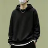 Sudadera Gruesa Nueva para Hombre Versátil para Exteriores Juvenil de Otoño Cuello Redondo Casual Sudadera con Capucha Cálida para Hombre