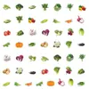 Colección de Pegatinas PET Transparentes Planta Flor Retro Impermeable Pegatina para Diario de Mano Hongo Flor Pan Material para Diario de Mano