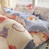 Dormitório Cama Conjunto de Quatro Peças Planta Engrossada Cashmere Lixamento Lavagem Algodão Lençol Capa de Colcha Conjunto de Três Peças Capa de Cama