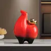 Novo Estilo Chinês Cerâmica Imediatamente Rico Retro Cavalo Tang Ornamentos Cavalo Vermelho Cavalo Preto Sala de Estar Entrada Decoração Artesanato Atacado