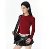 Nova Camiseta Feminina Vermelha Slim Fit de Manga Curta para o Ano de Nascimento, Top Cropped Curto de Cintura Alta para o Verão