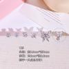 Pendientes de mariposa rosa con microincrustaciones de circonio y acero de titanio 316L chapados en oro y cobre, con diseño de hueso de oreja, joyería con perforación transfronteriza.