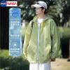 NASAUPF50 Abrigo Protector Solar de Seda de Hielo Verano para Niños Ligero y Fresco Delgado para Hombres Pesca al Aire Libre Protección UV