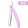 Navaja de Acero Inoxidable para Afeitado Manual y Recorte de Cejas Soporte para Navaja para Uso Doméstico y Comercial Navaja Plegable Retro Antigua