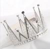 Corona de decoración para tartas de cumpleaños infantiles, corona pequeña con perlas y diamantes de imitación de plata dorada, accesorios para hornear