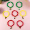 Comercio Exterior Europeo y Americano Set de Pulseras Navideñas Letras de Perlas Papá Noel Copo de Nieve Reno Pulsera Elástica Regalo