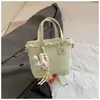 Bolsa de Mão de Luxo Leve Estilo Coreano com Acabamento em Renda Nicho Feminina 2026 Nova Moda Versátil Bolsa de Ombro Bolsa Transversal Acolchoada com Diamantes