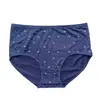 Al por mayor transfronterizo estilo nuevo algodón elástico frescas y sencillas florales de cintura media bragas para mujer