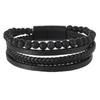 Moda Europea y Americana Pulsera para Hombre con Cuentas Hechas a Mano Lapis Lázuli Natural Obsidiana Piedra Ojo de Tigre Aleación Hebilla Magnética Pulsera