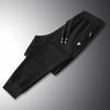 Calça Esportiva de Algodão Puro Personalizada Masculina Primavera Perna Afunilada Solta Tamanho Grande Calça de Suor Nariz Calça Casual Tricotada