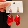 Pendientes de Botón de Perla de Concha Cuadrada de Circonita Cúbica Aguja de Plata Estilo Hong Kong Retro Versátiles Joyería para Orejas de Lujo Ligero Sensación de Alta Gama para Mujeres