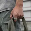 Anillo valiente para hombre plata de ley retro diamante mortero mantra de seis caracteres solo cauteloso Sutra Sutra de boca viva marea de hombre
