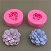 Molde de Silicona de Flor de Peonía DIY Ranúnculo Pastel Chocolate Silicona Fondant Molde para Velas de Aromaterapia Goteo de Pegamento
