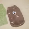 Ropa elegante para cachorros, abrigo de forro polar cálido y grueso para mascotas de otoño e invierno, ropa casual para exteriores, abrigo de forro polar Doble Mariposa 26