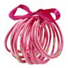 Pulsera de Silicona de Color Caramelo Brillante con Mezcla de Cinta de Lazo de 12 Capas para Mujer JELLY BANGLE Pulsera con Polvo Dorado