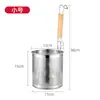 Espumadera de Acero Inoxidable con Mango de Madera y Gancho, Colador Multifuncional para Fideos, Espumadera de Uso Comercial para Cocinar y Escurrir