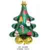 Globos de Papel de Aluminio Navideños Transfronterizos Dibujos Animados de Papá Noel Árbol de Navidad Decoración de Fiesta Navideña Arreglo de Ambiente de Escena