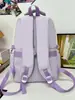 Mochila de Viaje Fresca y Linda Serie de Macarons Morados de Leche de Taro para Niñas, Dulce Mochila Escolar para Estudiantes de Primaria