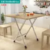 Mesa Plegable, Mesa de Comedor Plegable, Mesa de Comedor Doméstica Simple, Puesto de Casa de Alquiler, Mesa de Comedor Simple para Apartamento Pequeño