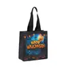 Bolsa de Presente de Halloween Transfronteiriça com Logo Personalizado Sacola de Compras Publicitária Saco de Festa de Abóbora Impermeável Laminado Bolsa de Palha