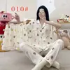 Pijama de mujer para otoño e invierno, conjunto de tres piezas de algodón nube, ropa de casa, estilo lindo y dulce de estudiante 2026