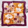 Pañuelo Cuadrado Pequeño de Nuevo Estilo Transfronterizo, Pañuelo de Seda Artificial, Pañuelo de Cabeza Profesional para Mujer, Pañuelo de Primavera y Verano, Pañuelo de Cuello Estampado Estilo Coreano