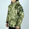 Conjunto de jaqueta softshell tipo pele de tubarão para uso externo, com forro de fleece adicionado para calor extra, à prova de vento e resistente ao frio, adequado para montanhismo, com calça softshell
