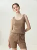 Nuevo Otoño Invierno Suave Pegajoso Amigable con la Piel Cuello Redondo Camisola Chaleco Tejido de Cachemira Sin Mangas Top Capa Base Ropa Interior Mujer Coreano
