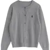 Diseño Otoño e Invierno Estilo Académico Bordado Cuello Redondo Cárdigan de Punto Estilo Coreano Perezoso Suelto Chaqueta Suéter Corta para Mujer