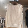 Suéter de Punto Corto de Malla para Mujer Japonesa de Manga Corta con Cuello Redondo 2024 Verano Nuevo 467796
