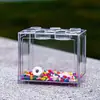 Mini tanque de peixes pequeno portátil aquário transparente caixa de pet tanque de tartaruga de plástico tanque de peixinho caixa de peixes caixa de tartaruga