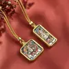 Nuevo Colgante Mini Thangka con Buda Amarillo de la Riqueza, Tara Verde, Zaki Lhamo, Colgante Thangka Estilo Tíbet Hecho de Acero de Titanio