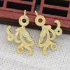 Pendientes de joyería DIY Hongxing color oro 24k 18*11mm muñeca pequeña linda doble colgante accesorios de conexión B1614