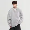 Suéter Tricot Patchwork Falso Duas Peças Masculino com Trança Estilo Old Money Camisa Polo com Gola Reversível para Outono e Inverno Tendência Comércio Exterior Atacado Transfronteiriço