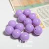 Cuentas redondas de colores de 16 mm, cadena pulida para teléfono móvil, pendientes de cuentas, pulsera DIY hecha a mano, accesorios de agujero recto, cuentas sueltas lindas