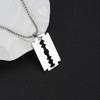 Collar para hombre con colgante de hoja de acero de titanio, moda coreana simple, cadena larga para suéter, colgante para hombre, joyería personalizada de acero inoxidable