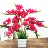 Venta al por mayor de 9 cabezas de orquídea de nieve fragante/narciso, arreglo floral artificial, material a juego, orquídea falsa, orquídea, decoración del hogar a juego